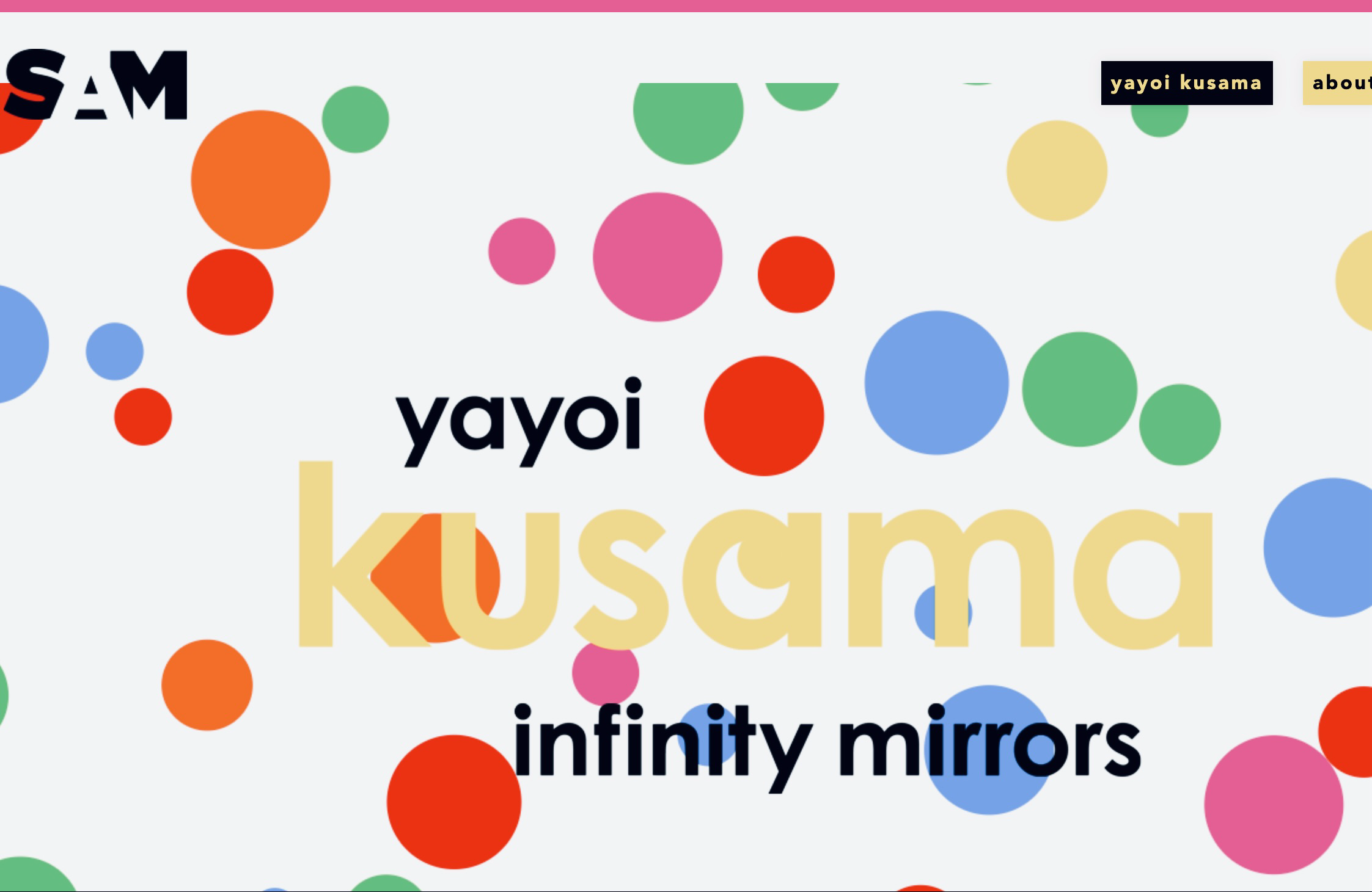 Kusama exhibition microsite